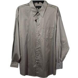 NWT Perry Ellis‎ Portfolio Gray Dress Shirt in Size 17 (32/33)